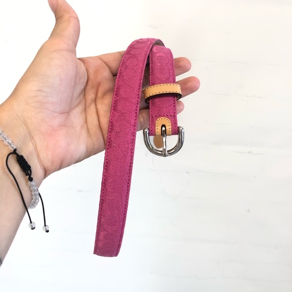 COPY - COACH Pink Monogram Pink Belt - Picture 2 of 3